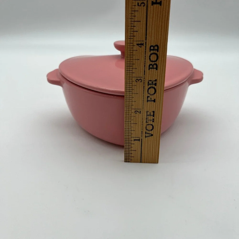 The Pioneer Woman Casserole Dish Pink Heart Stoneware Butterfly Lid A51